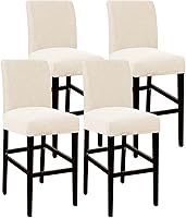 Vista 38 de Flamingo P Bar Stool Covers with Backs Bar Stool Seat Covers Barstool Covers Slipcovers Counter Height Bar Stool Chair Covers Removable Washable for