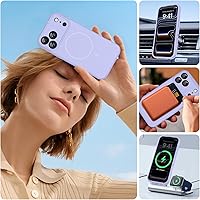 Vista 1098 de Miracase Funda diseñada para iPhone 13 Pro Max con protector de pantalla, [forro de microfibra suave antiarañazos], funda protectora de silicona