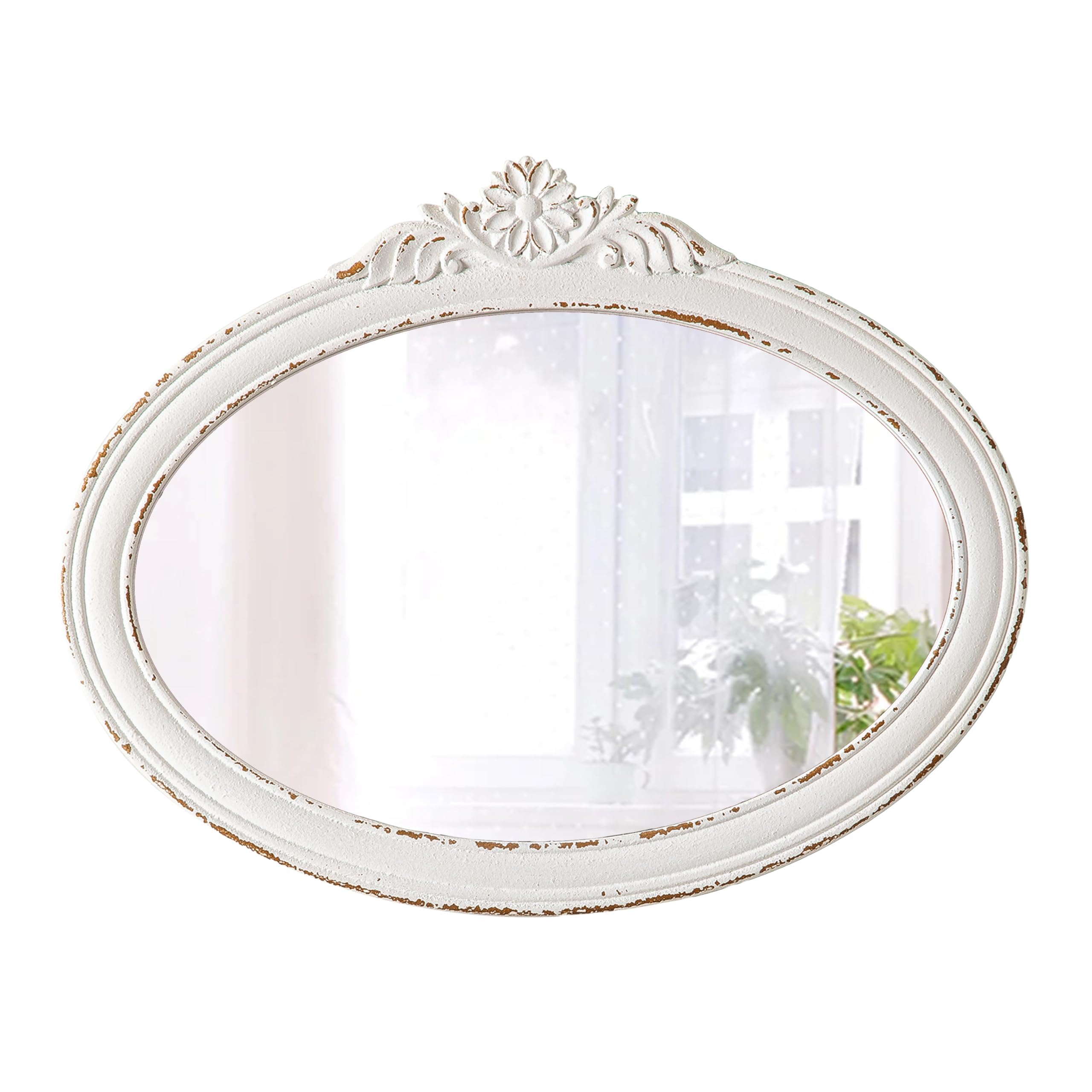 Miroirs ovales rustiques pour mur afin d'agrandir et éclairer une pièce sombre