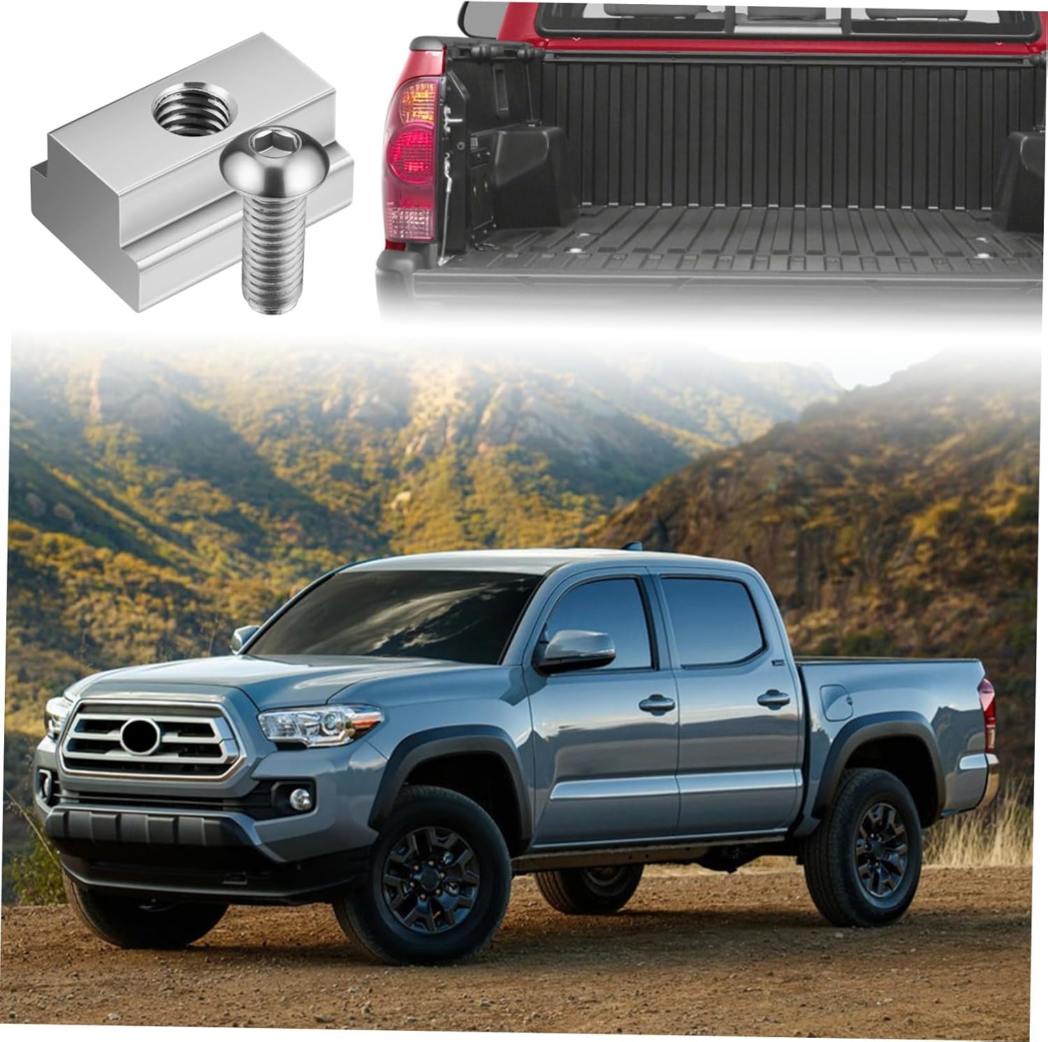 Gatuida 4pcs Stainless Steel Truck Bed Rail t Slot Nuts Threaded Fastening Accessories for Secure Cargo Support Durable and Weather-Resistant Design Easy Installation for All Truck Models