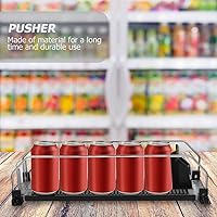 Vista 6 de Organizador de bebidas para nevera, organizador de latas de botellas de refrigerador, organizador de bebidas, empujador de reabastecimiento