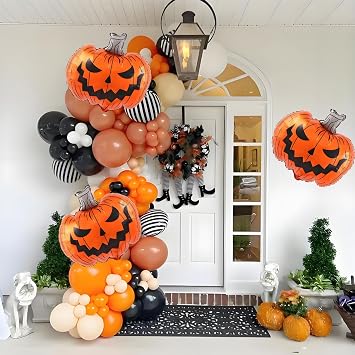 Halloween Pumpkin Balloons - 29 Inch Halloween Foil Balloons - Pumpkin Foil Balloons for Halloweens Party Decorations - Halloweens Birthday Decorations