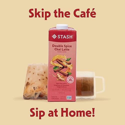 Miniatura 3 de STASH Double Spice Chai Latte - Concentrado de té a base de plantas sin lácteos, con cafeína, 32 onzas líquidas, 5 porciones