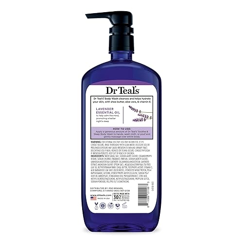 Miniatura 10 de Dr Teal's Gel de baño con sal pura de Epsom, calma y duerme con lavanda, 24 onzas líquidas (paquete de 2) (el embalaje puede variar)