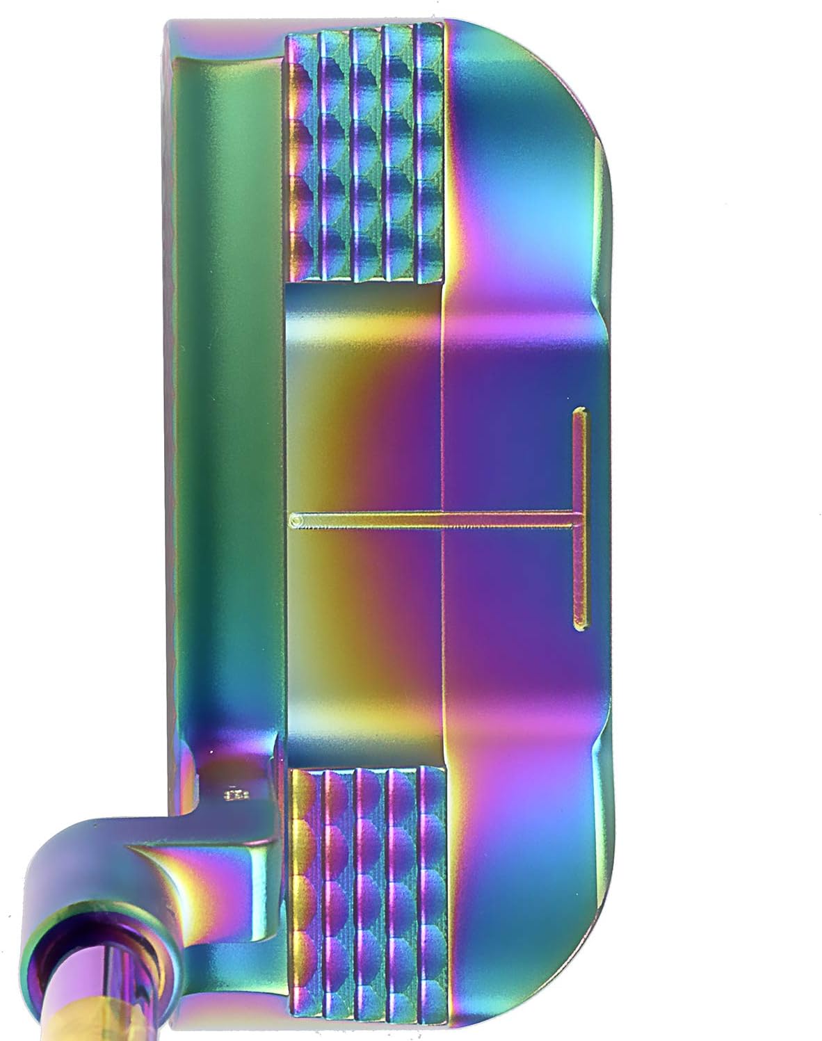 Wosofe Forged Golf Putter for Men Right Hand, CNC Milled 1020 Carbon Steel Mallet, Low Center of Gravity for Better Distance Control, 33/34/35 Inch with PU Grip & Headcover (Rainbow/White)