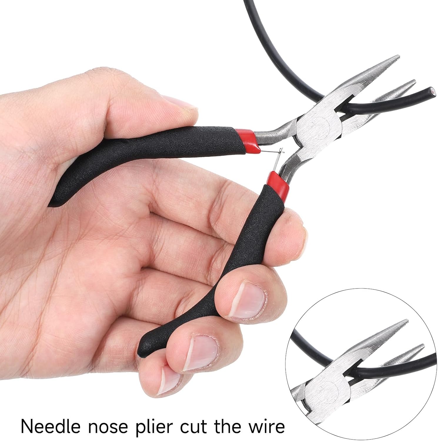 2 Pcs Zipper Install Pliers Zipper Repair Kit Mini Needle-Nose Plier End- Cutting Pliers for Jewelry Making Zippers Install Replacement Repair Hand Fix Tool