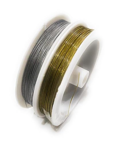 Excellentcrafts Gear Wire Gold & Silver for Jewellery Making Pack of 2