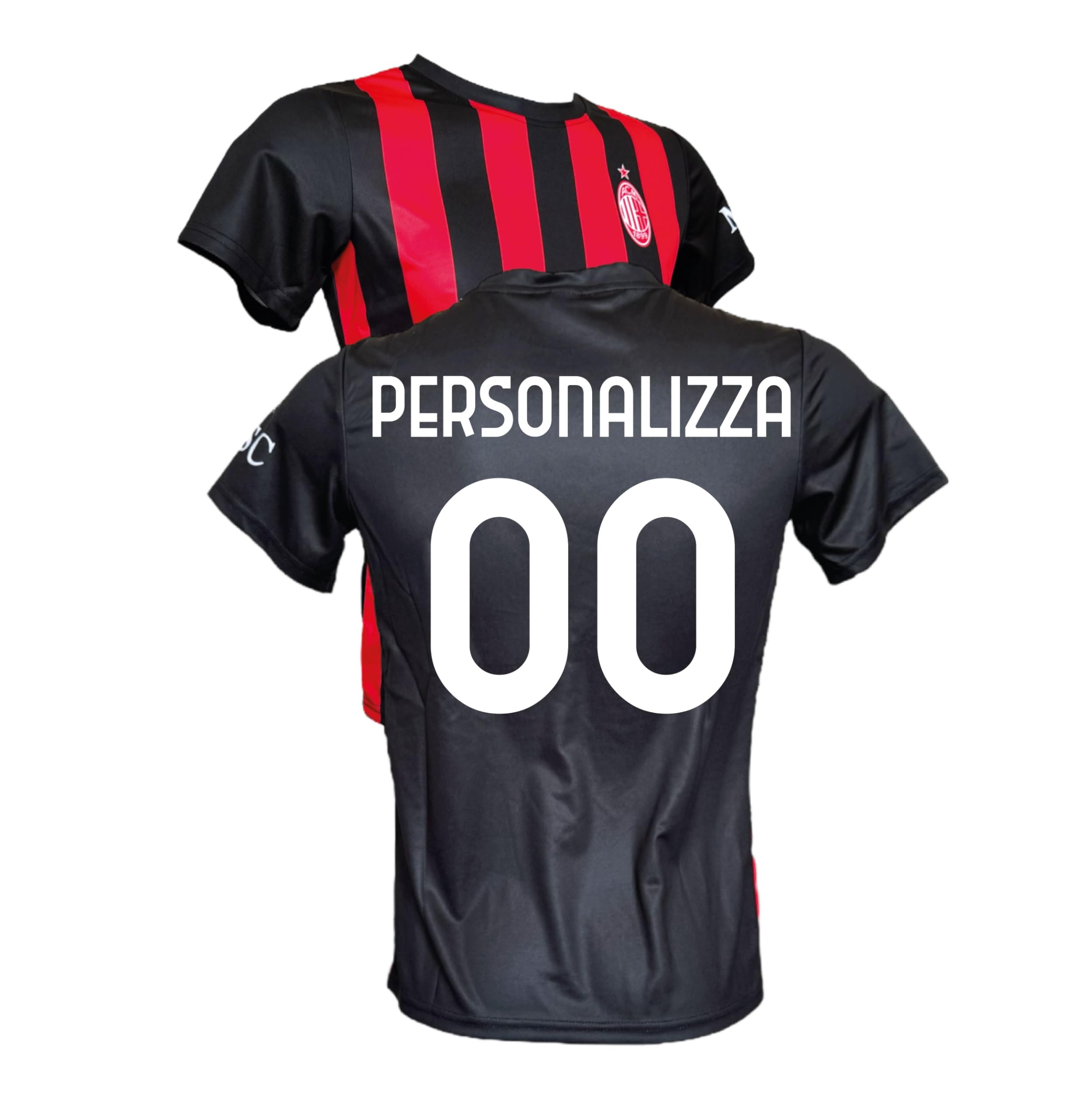 AC Milan Maglia Personalizzata con Tuo Nome o Giocatore Preferito Replica Ufficiale 2025/26, Rossonera a Strisce