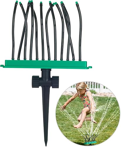 BACKYARD BLAST Super Soaker - Rociador de césped para niños, juguetes para exteriores para niños, insertos de alambre en cada tubo para dirigir la