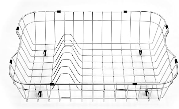 Houzer RB-4100 - Stainless Steel Rinsing Basket for Kitchen Sink, Wire Rack for Washing Fruit, Vegetables, Others, Durable Sink Accessory for Food Prep