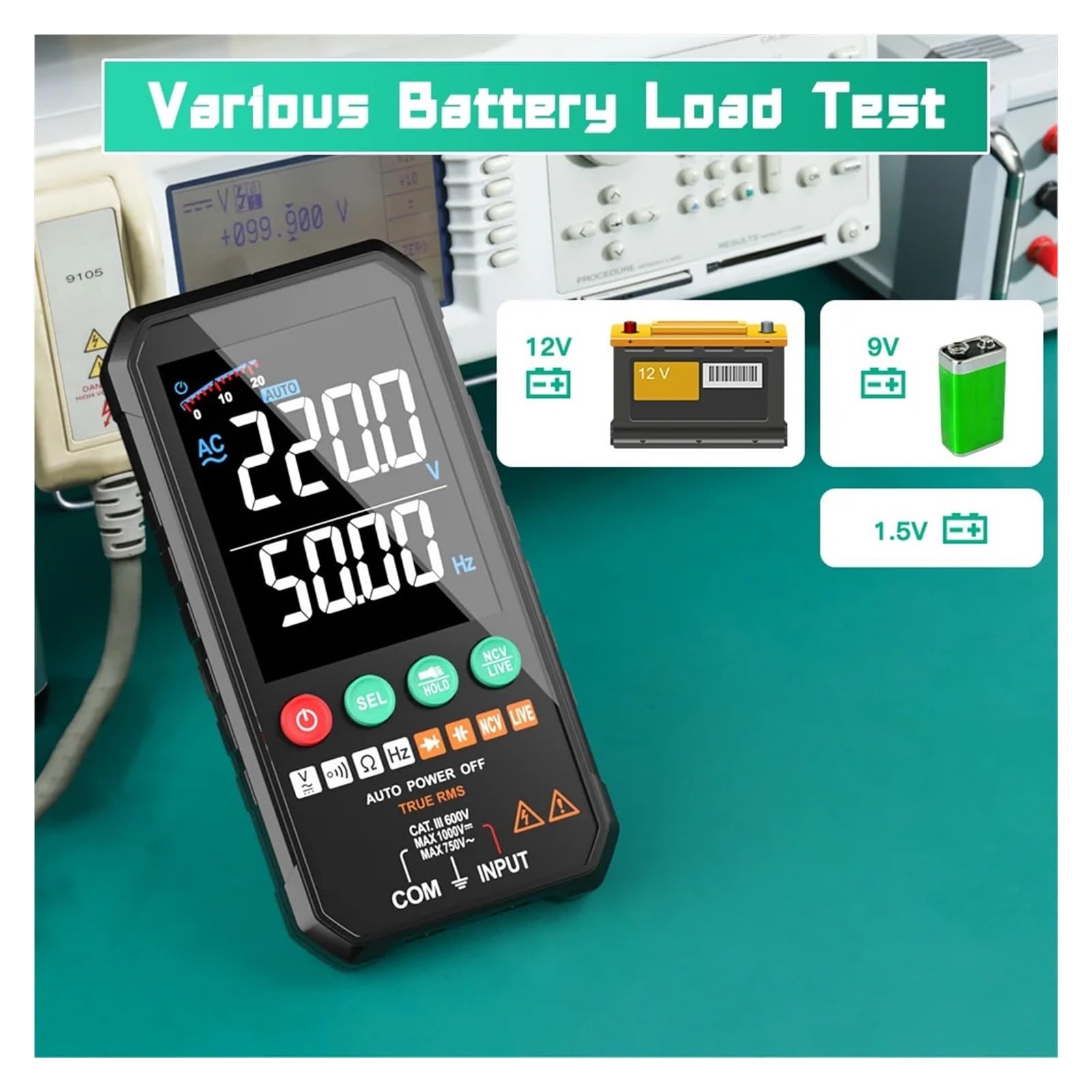Profesjonalny, Precyzyjny 6000 Zliczeń 1000 V AC DC Multimetr Cyfrowy Ohm Hz NCV Live ℃ ΜF Duty Multimetro Woltomierz(FY107A)