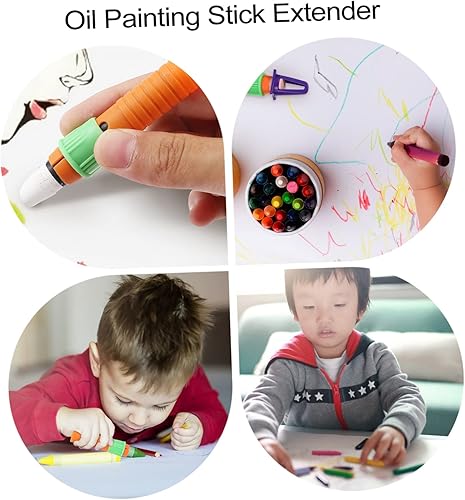 Miniatura 6 de HAPINARY Extensor de metal pastel al óleo, soporte ajustable, multiherramientas, tapa de crayón, sacapuntas de pigmento de aceite, extensor de lápiz