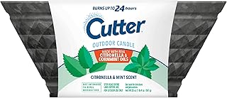 Cutter Outdoor Scented Candle Citronella and Mint Scent Brings Glow and Ambiance to Your Outdoor Space, 20 Ounces