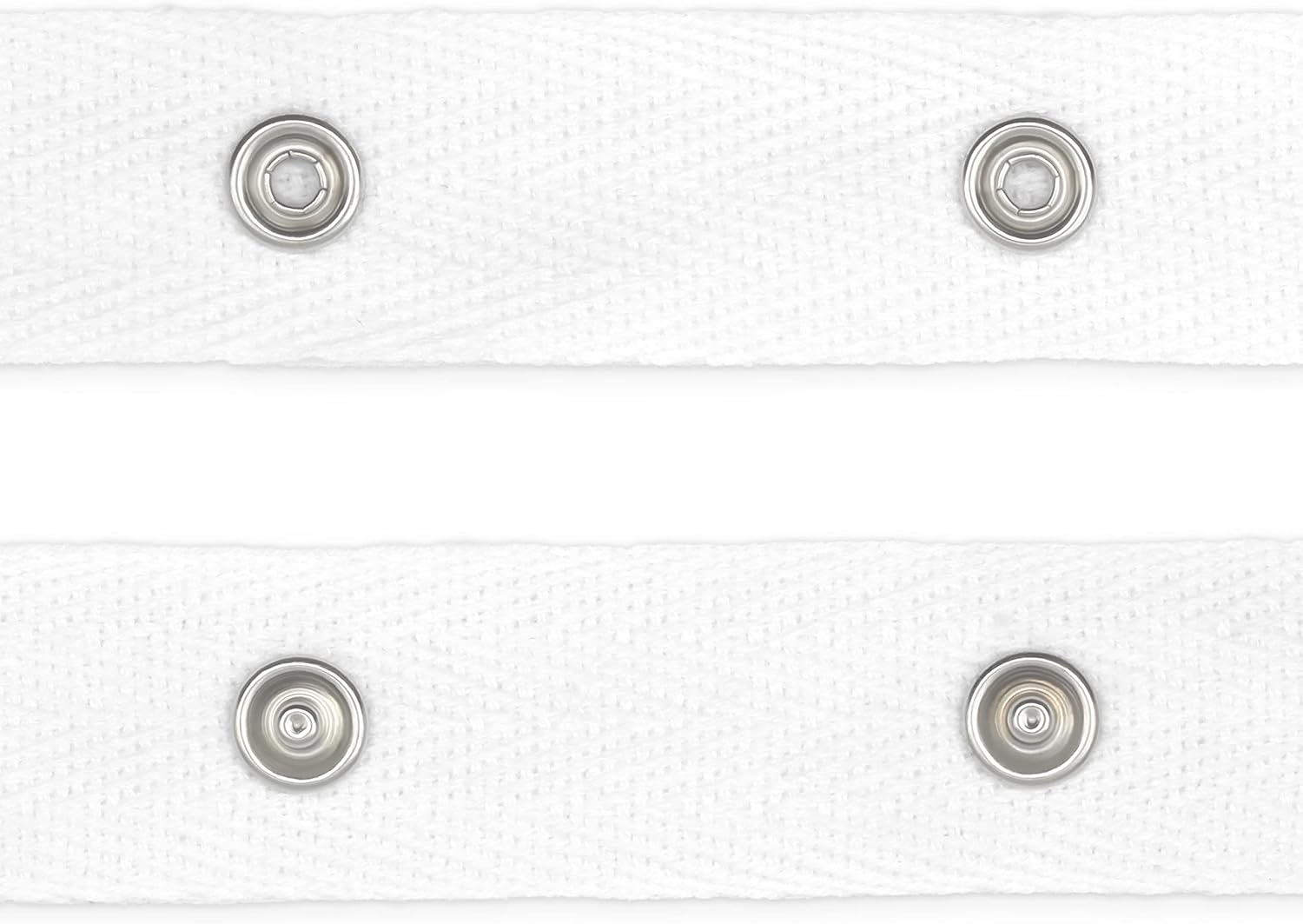 Dritz Cotton Snap Tape, 12 Snaps, 8-Yards, White