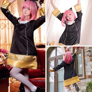 Anya Cosplay Costume for Adults - Complete Set with Wig Headpiece