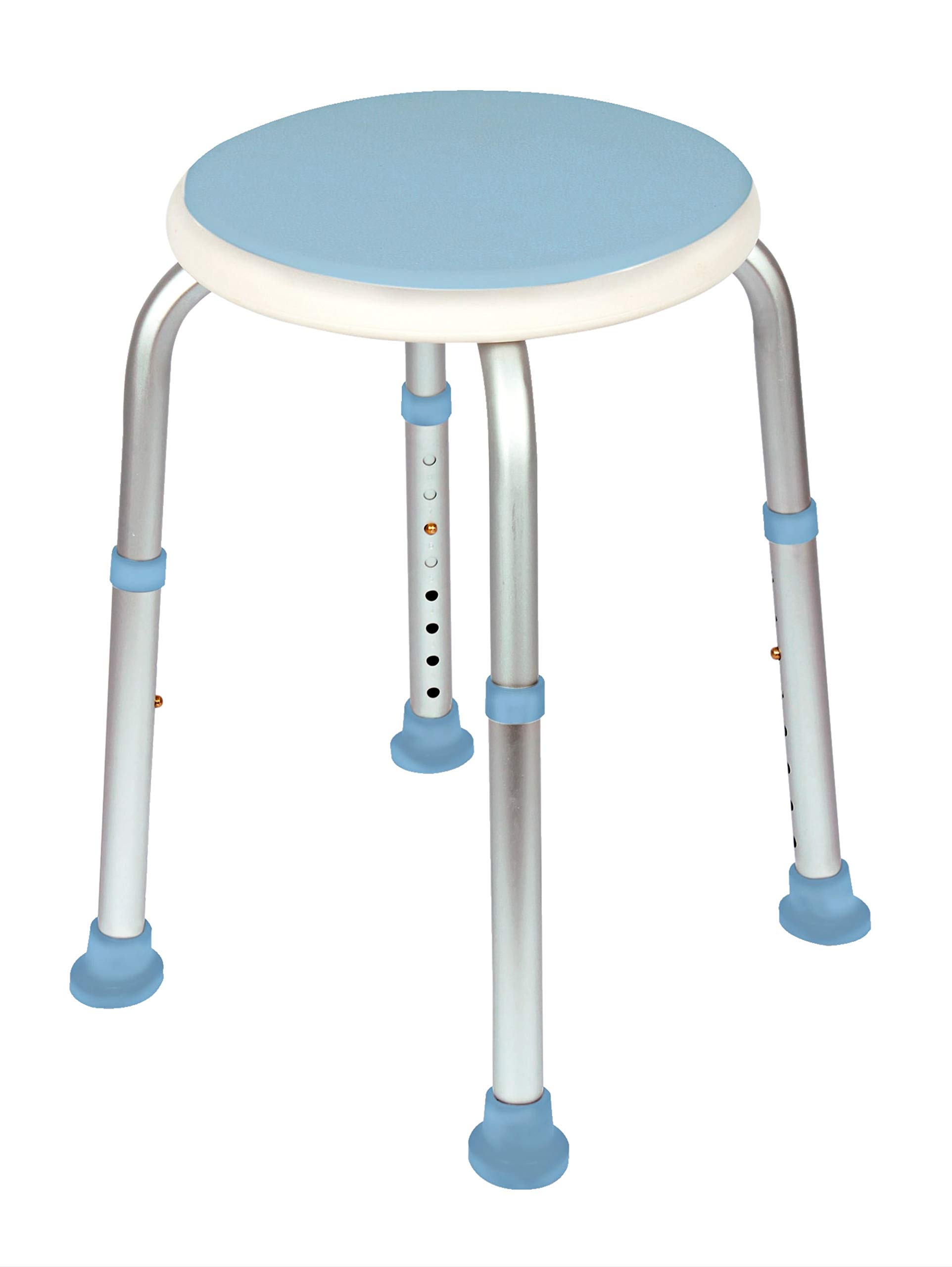 Taburete giratorio GHZ para ducha, color azul claro