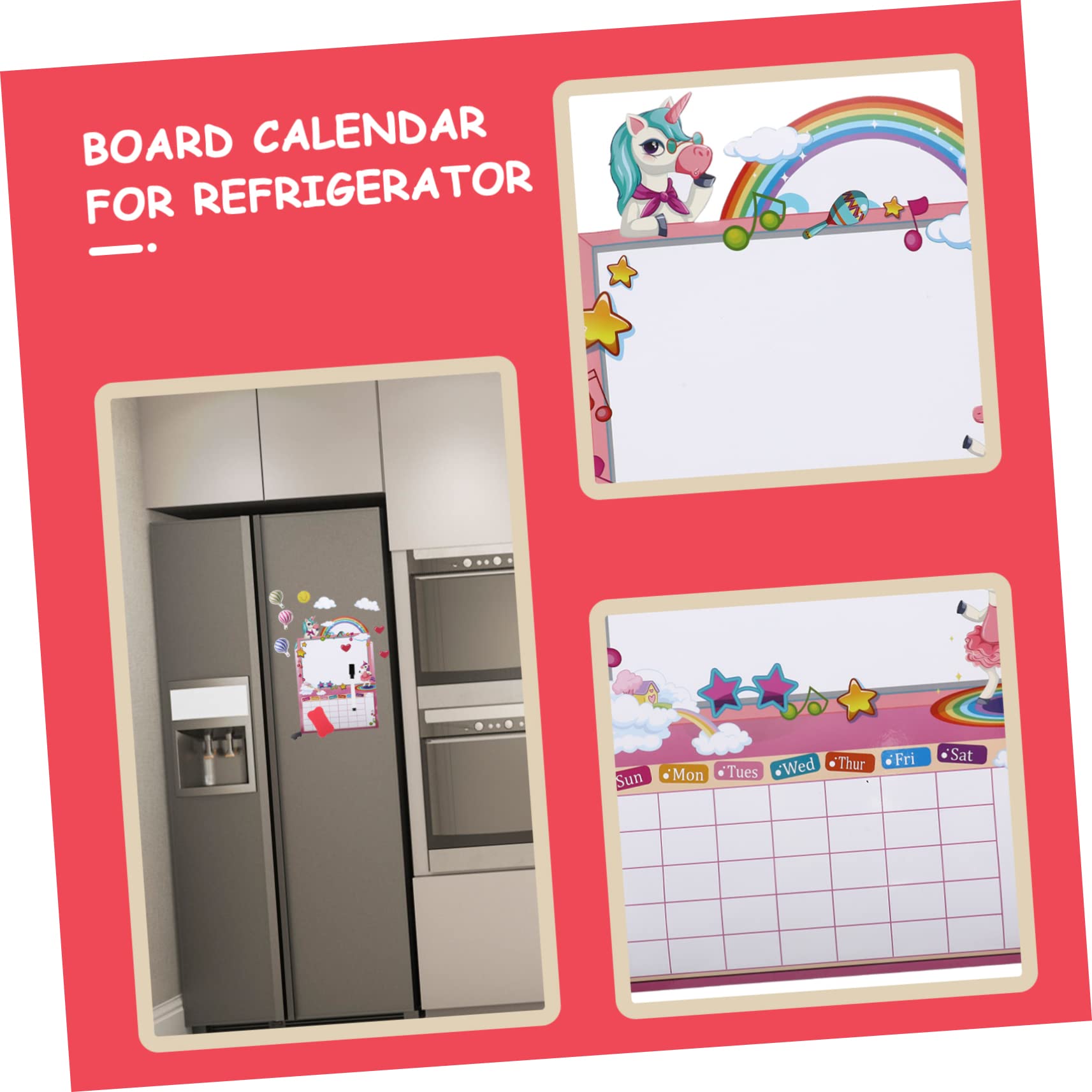 Alipis 5 Set Bloc notes mini lavagna mini frigorifero lavagnetta bambini lavagnette per bambini congelatore calendario da lavagna cancellabile a secco lavagna magnetica per frigorifero