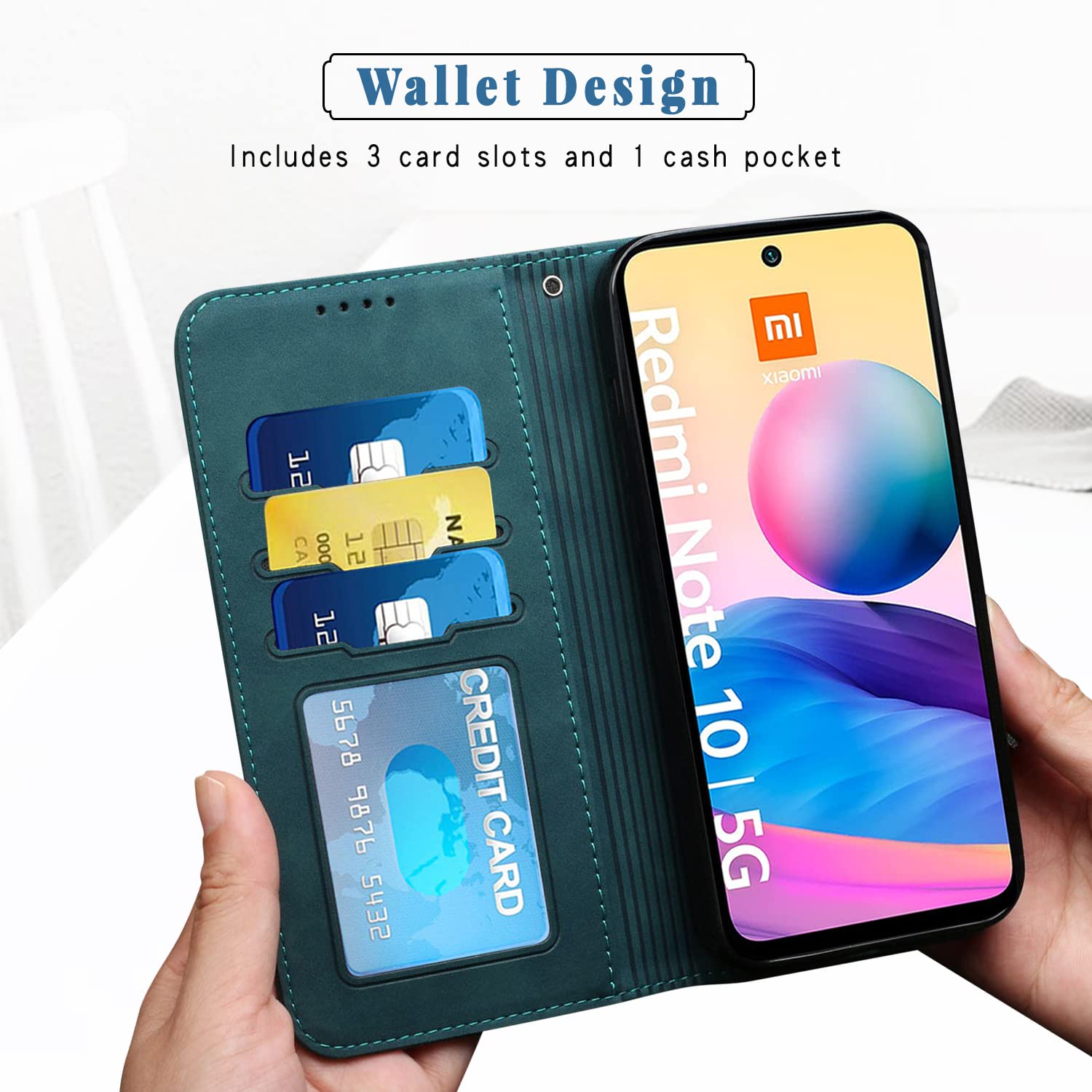 Bravoday Flip-Hülle Für Xiaomi Mi 10T / 10T Pro – PU-Leder Mit Kartenfach, Kickstand & 360° Schutz