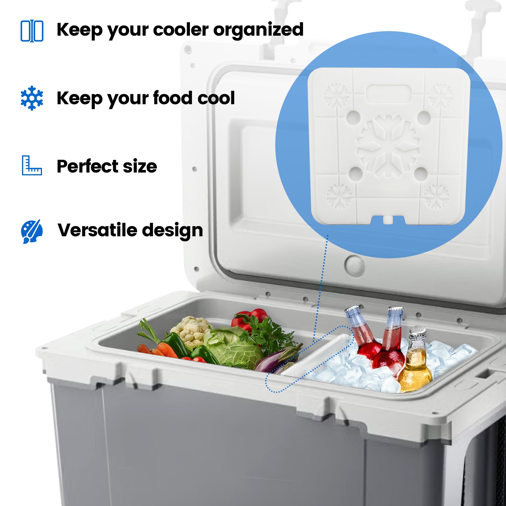 パーツ i.c.e Amazon.com : Omoojee 52 QT Ice Pack Cooler Divider, Compatible