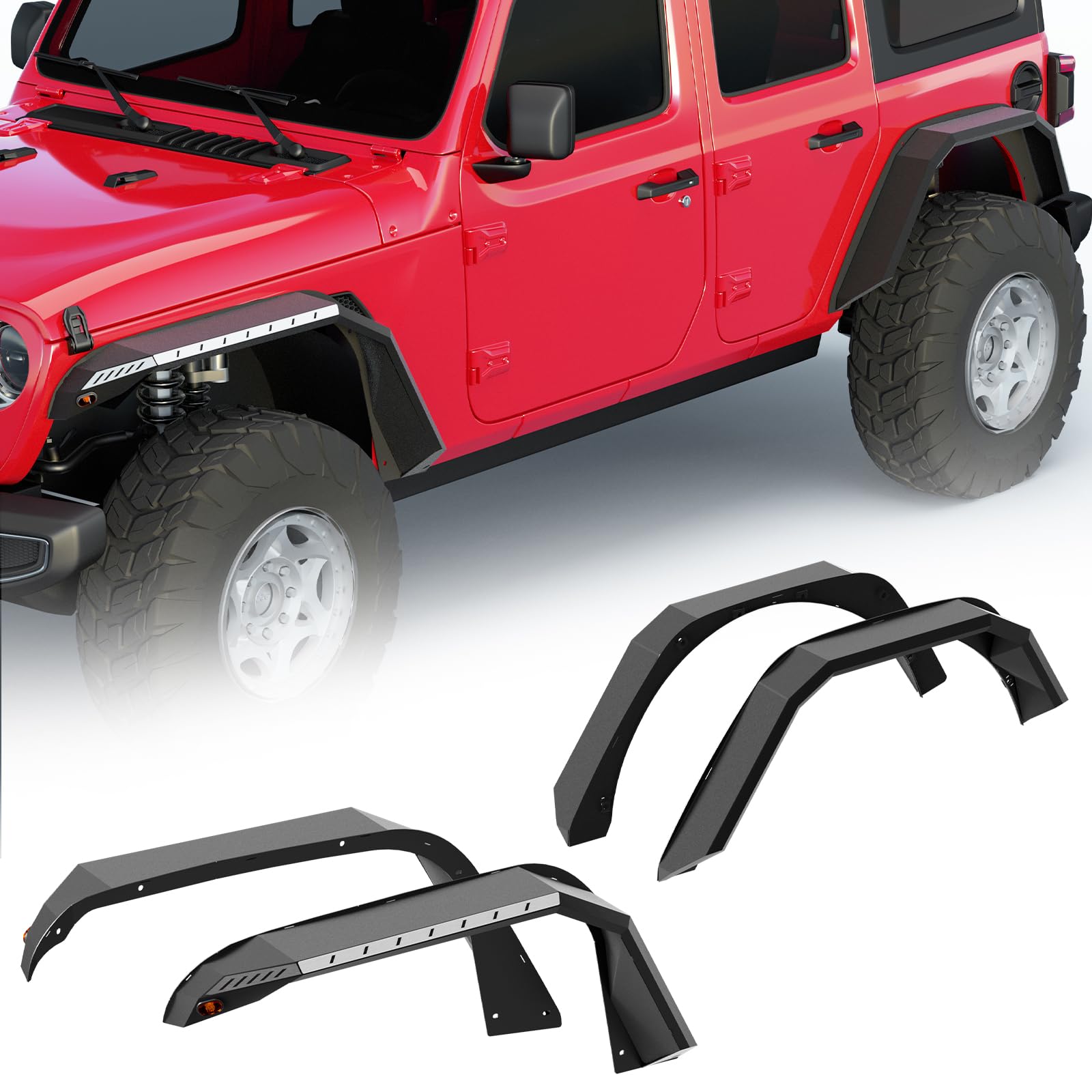 Amazon.com: Wrangler JL Front and Rear Fender Flares for 2018 2019