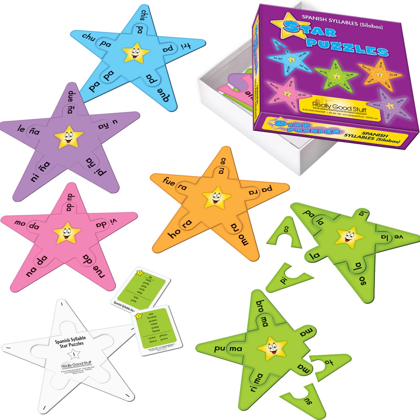 Really Good Stuff Spanish Syllable Star Puzzles