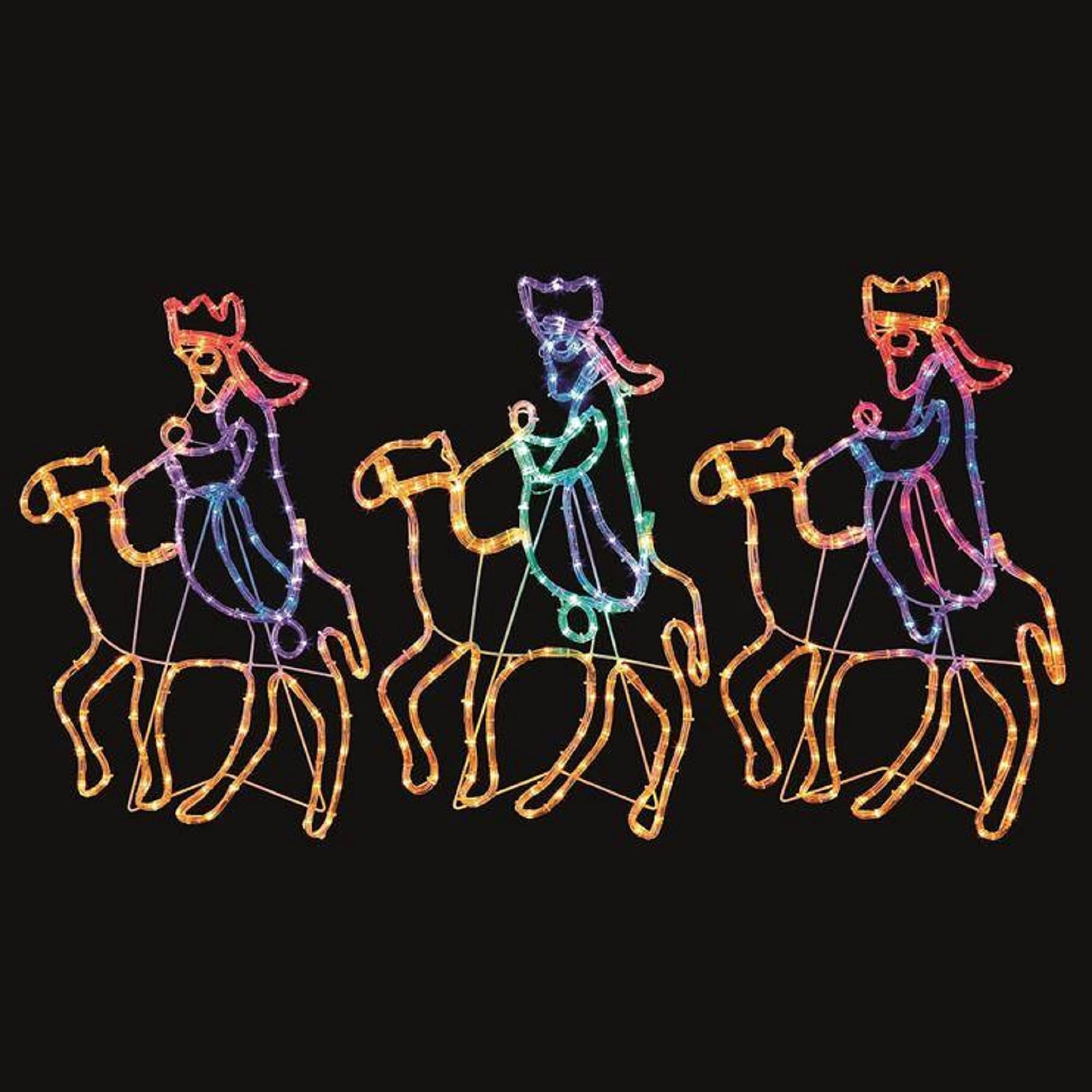 Buy Three Wise Men on Camels Rope Light Silhouettes Christmas Nativity