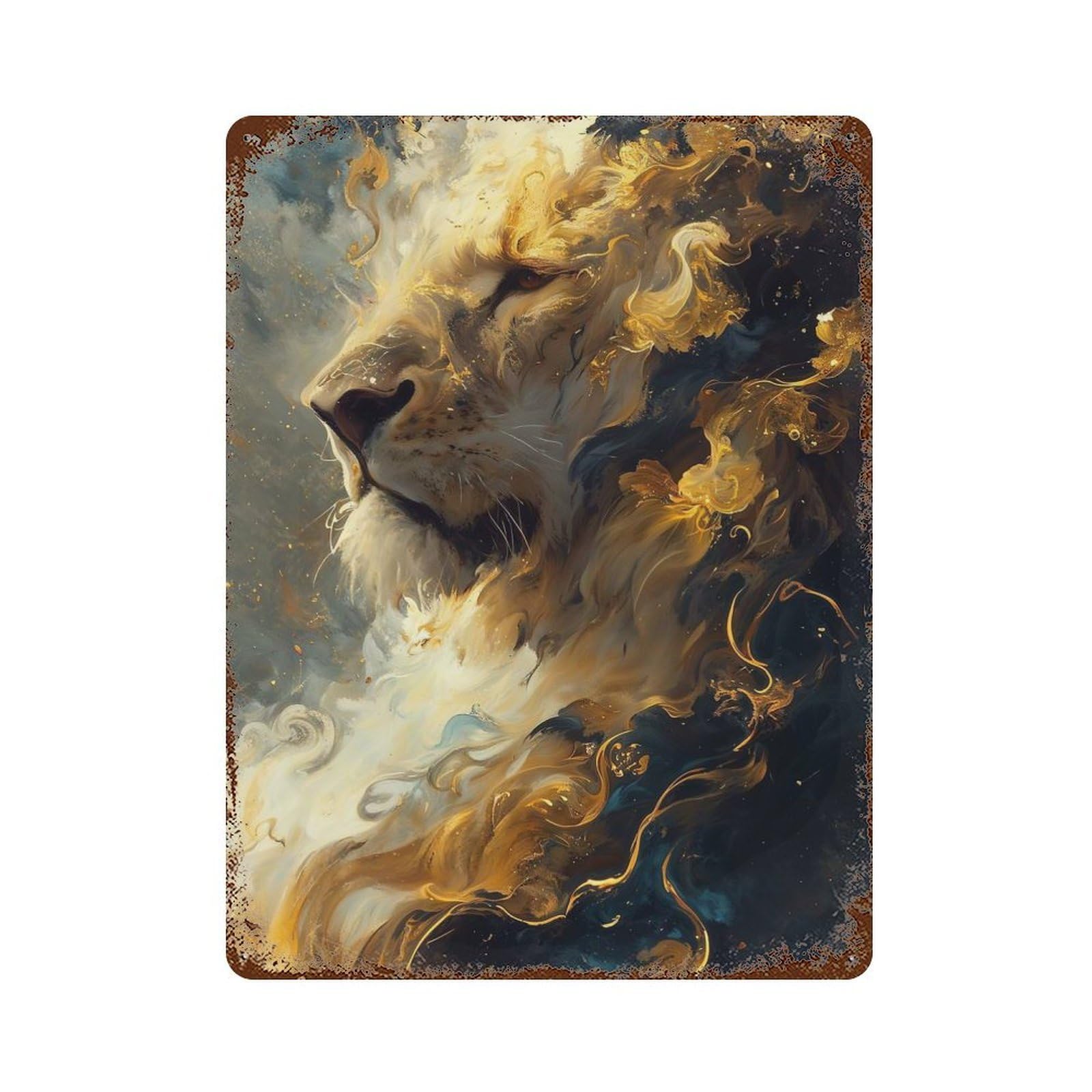Regal Roar Vintage Metal Tin Sign 15.7"x11.8", Farmhouse Wall Decor for Garage, Bar And Workshop Decor
