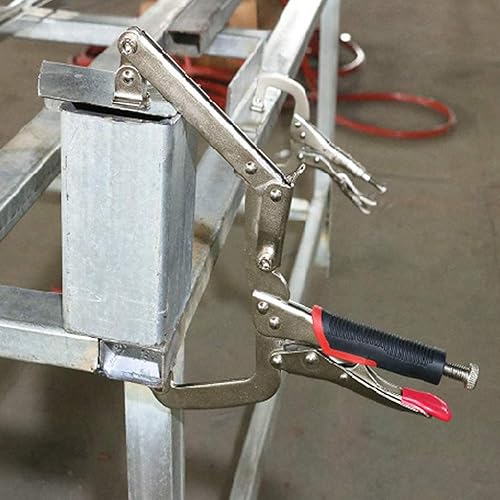 Miniatura 8 de Alicates de bloqueo ajustables con abrazadera en C de 4 engranajes - Herramienta de sujeción de apertura grande para carpintería
