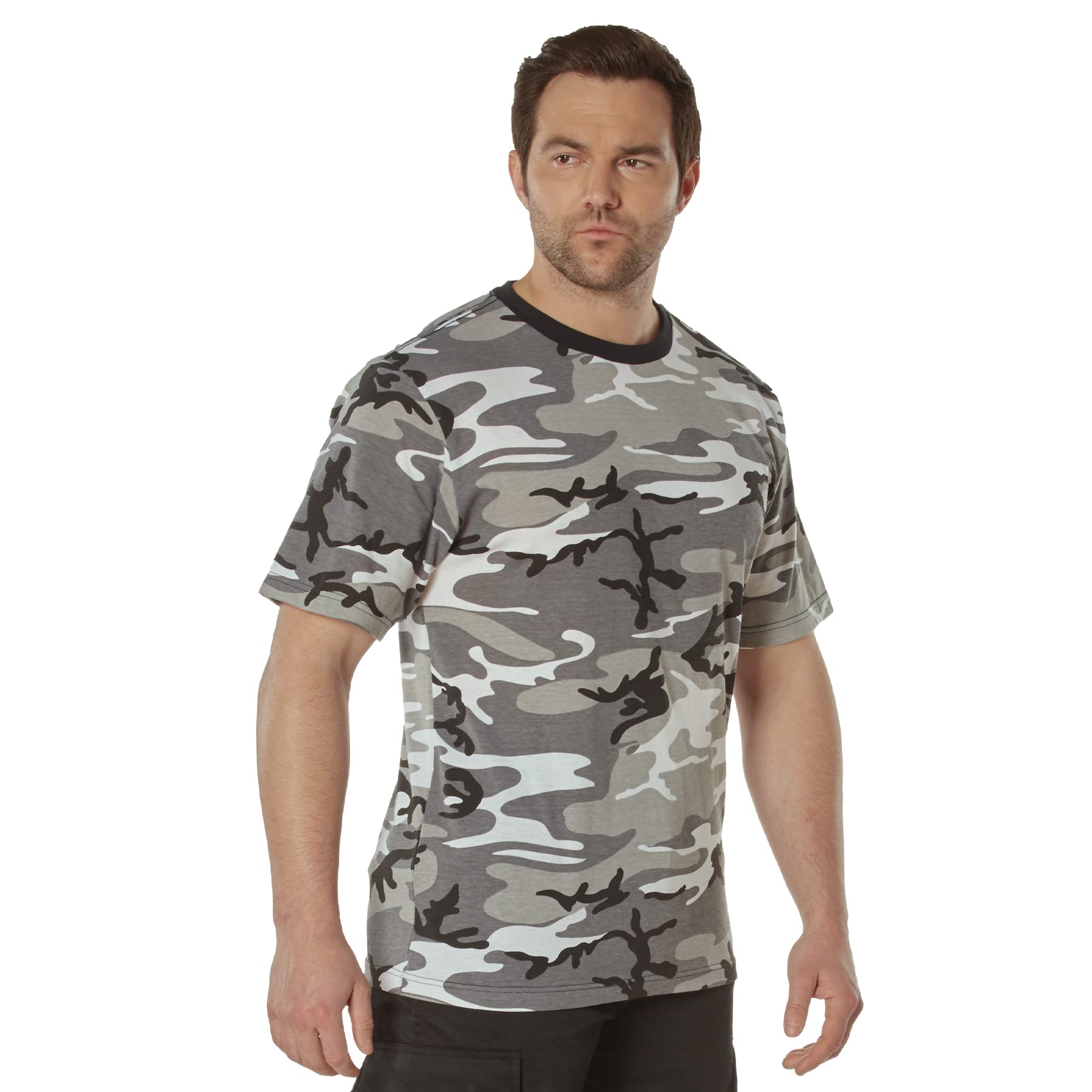 Rothco Full Comfort Fit T-Shirt Mens T-Shirt Big and Tall Work Shirt, City Camo, Medium