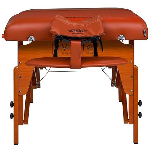 Miniatura 7 de Master Massage Santana LX - Paquete de mesa de masaje portátil de 31 pulgadas espuma viscoelástica Reiki Mountain Rojo castañoolmo estándar canela