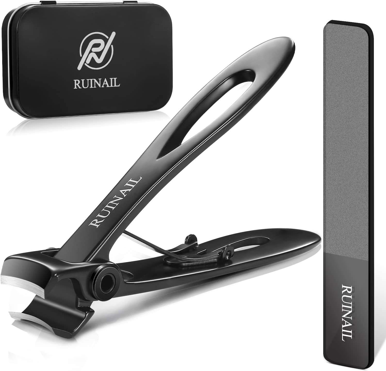 SG Nekoo Angled Head Toenail Clippers for Seniors Thick Nails, Large AntiSplash