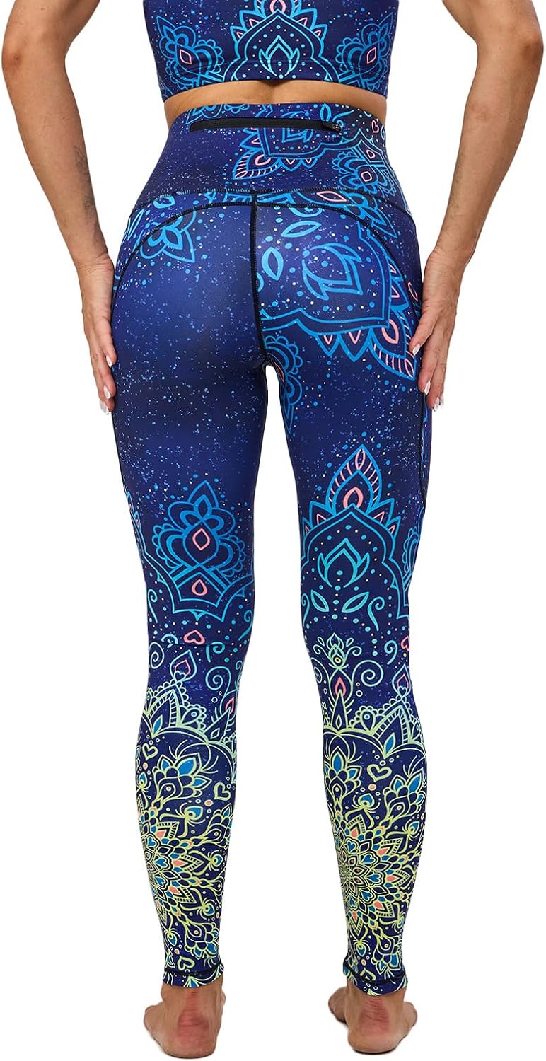 UIUO-UIPEU High Waisted Leggings for Women Tummy Control Yoga Pants with Pockets Workout Compression 7/8 Leggings