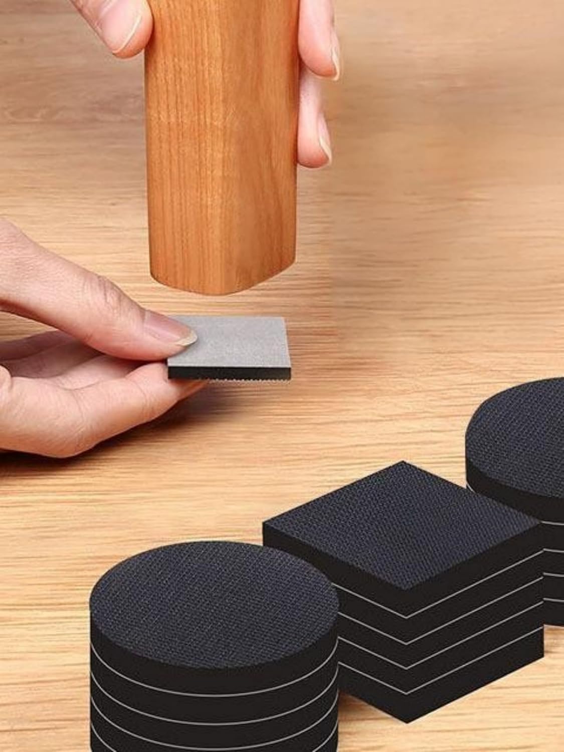 16 Pack Non Slip Furniture Pads - Premium Furniture Grippers 2" Self-Adhesive Rubber Feet Furniture Feet - Ideal Non Skid Furniture Pad Floor Protectors, Rectangle Shape