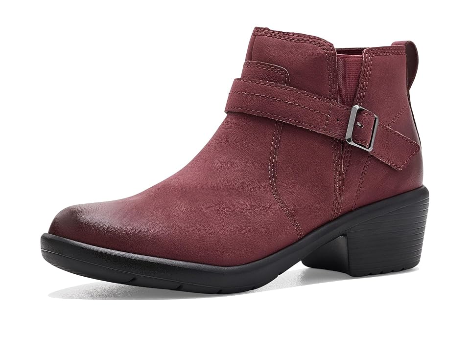 Clarks Kynnzie Rise Women's Boots Red Suede: 9 B - Medium, Leather