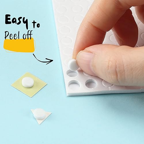 Miniatura 4 de Mr Pen - Puntos de espuma 2400 piezas 12 hojas puntos de espuma adhesivos puntos de espuma 3D puntos de pop 3D espuma 3D de doble adhesivo puntos