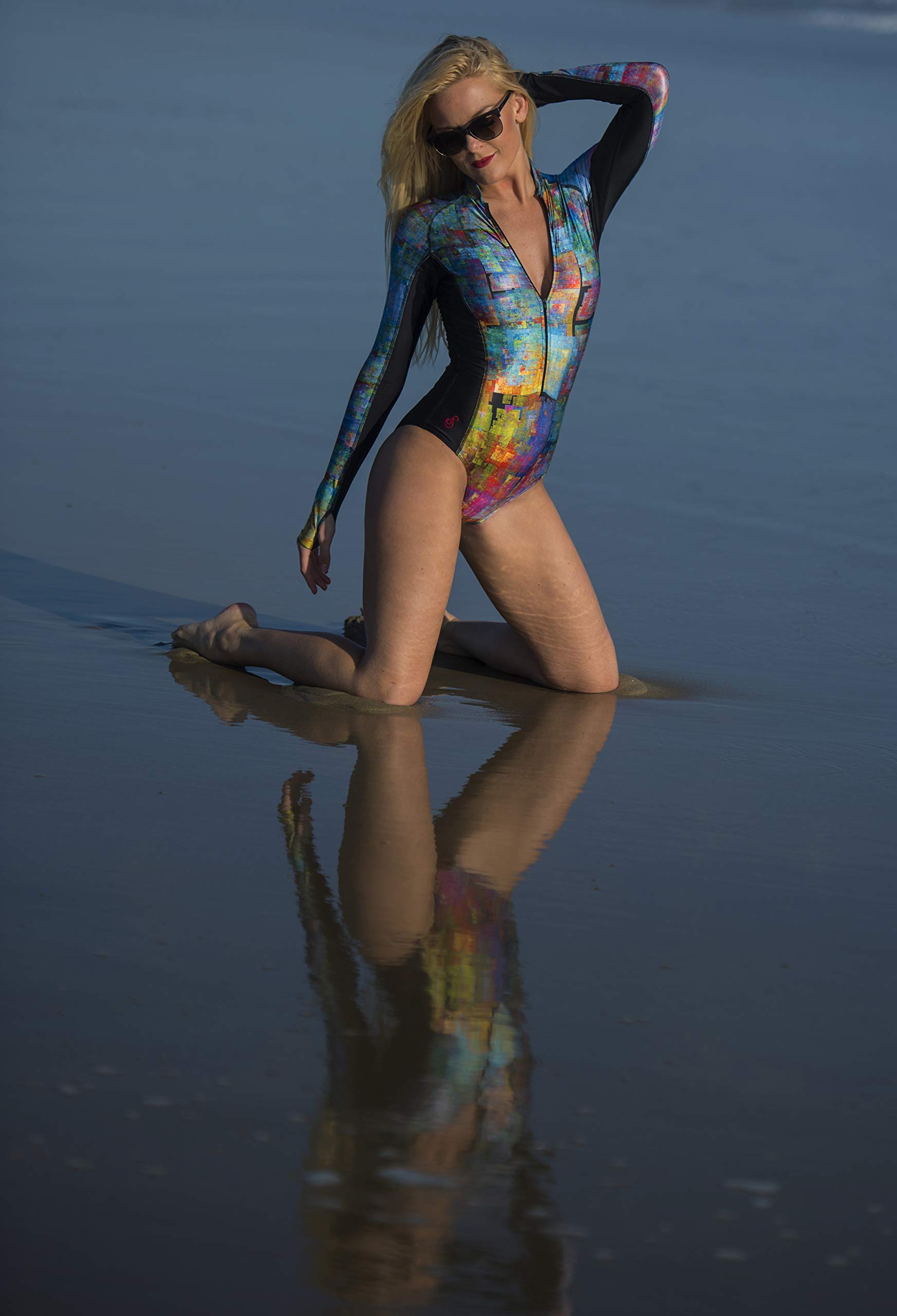 SlipIns Traje de baño de manga larga con cremallera SurfSkin Mini con protección UV para surf, buceo, esnórquel, deportes acuáticos