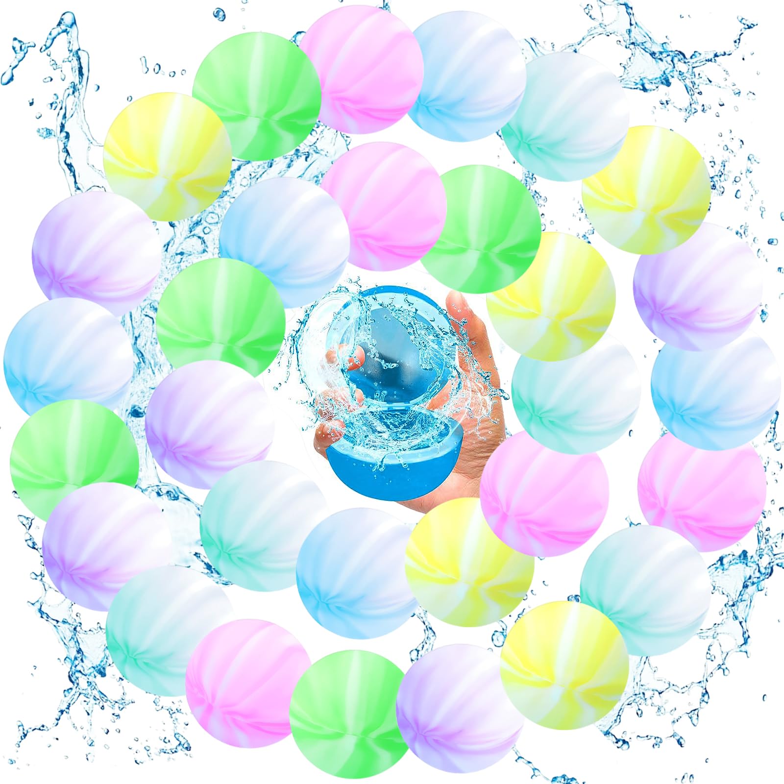 Palloncini d'Acqua in Silicone Morbido per Esterni Estate 2024, Riempimento Rapi