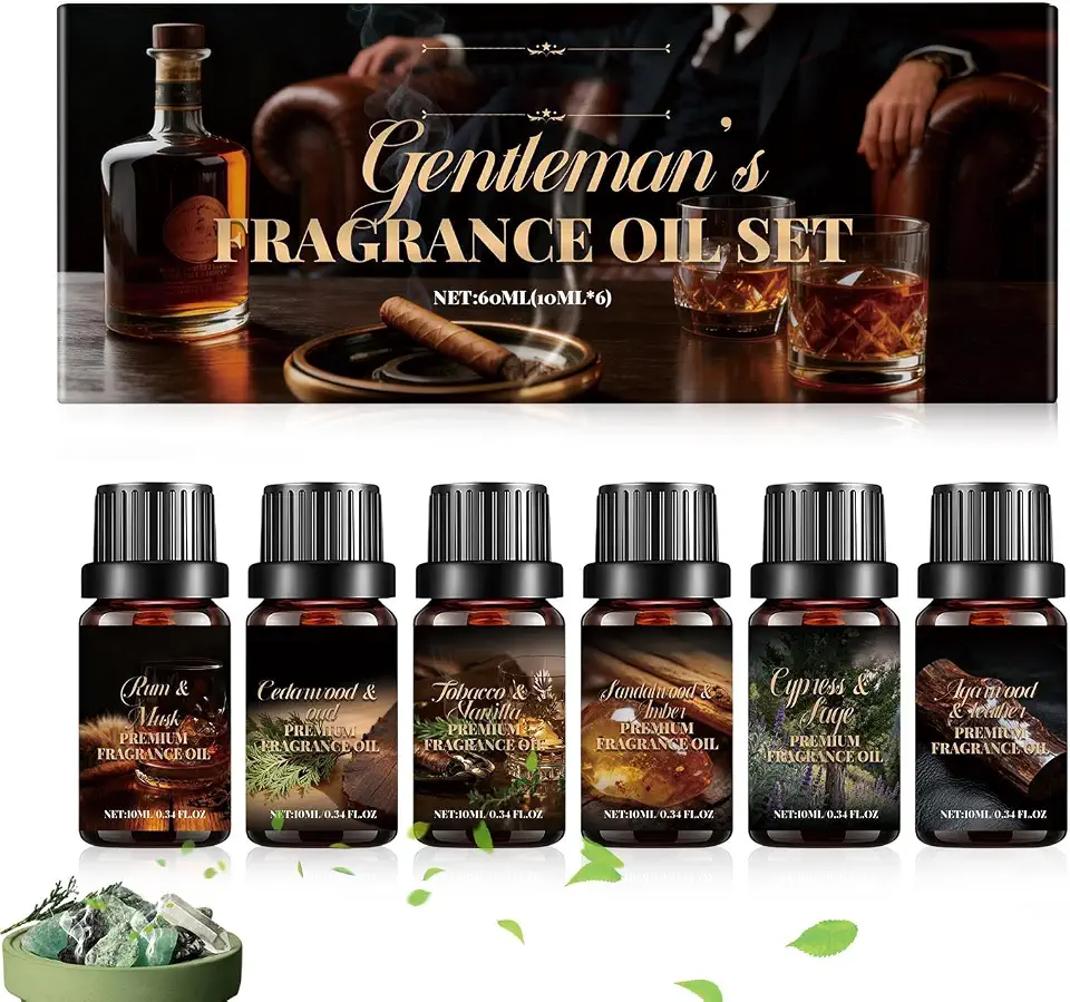 Aromatherapy Oils for Diffuser 6 Piece Cold Pressing Air Freshener