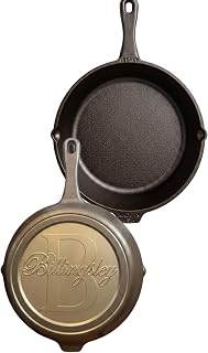 10" Personalized Cast Iron Skillet | Traditional Cast interior, Custom, Pre-Seasoned, Grapeseed Oil Seasoning, Heirloom Quality, Traditional Texture