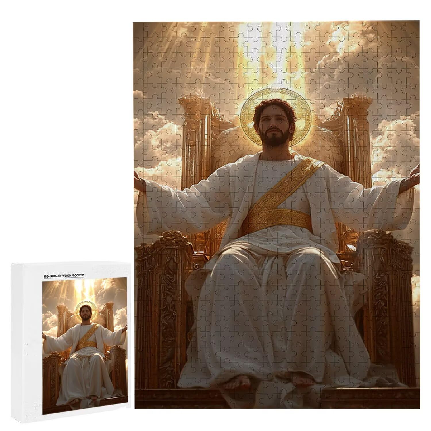 1500 Pezzi di Puzzle, Gesù1500 Pezzi di Puzzle per Adulti, Regalo di Anniversario, Regalo di Natale, Decorazione Della Casa, Prevenzione Della Degenerazione Cerebrale Negli Anziani v-933