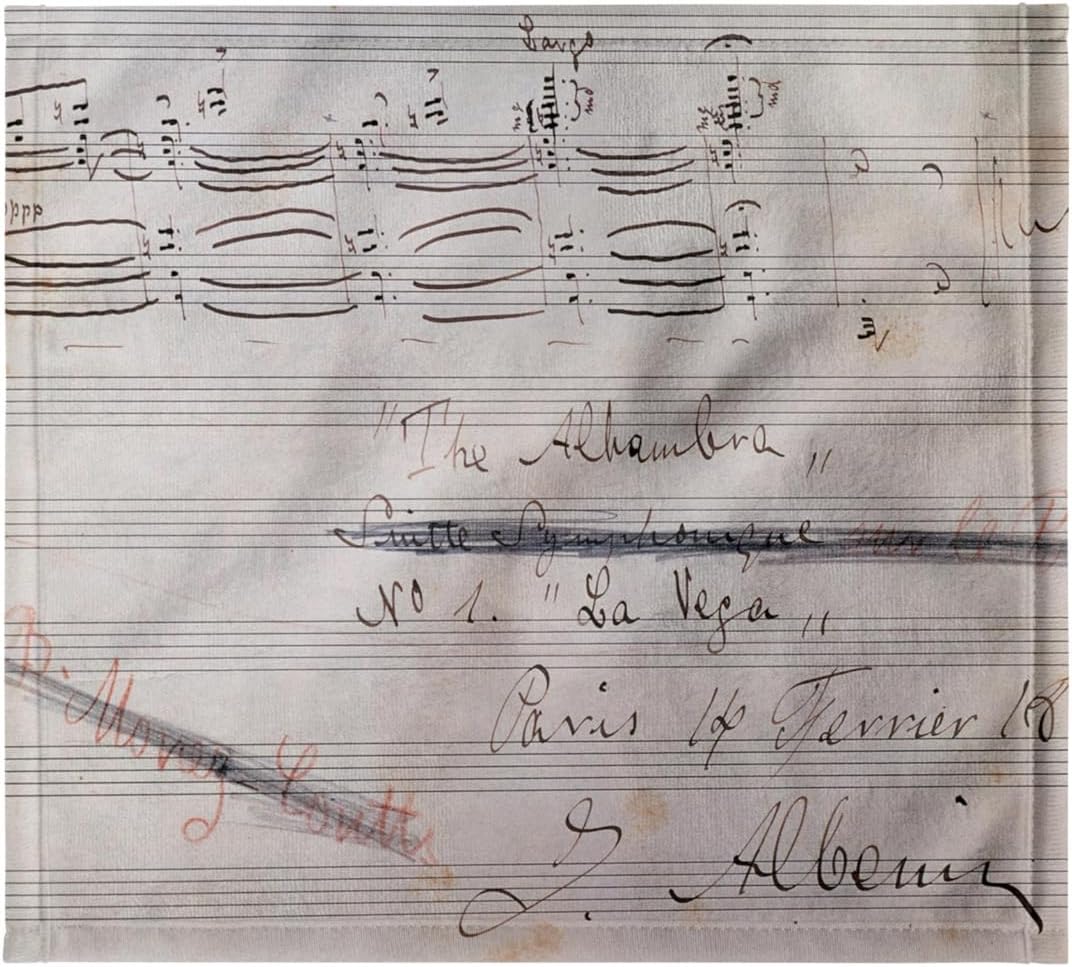 3dRose Isaac Albeniz, Spanish Composer, Music Manuscript - HI13 PRI0124 - Prisma 22x30 Bath Hand Pool Towel