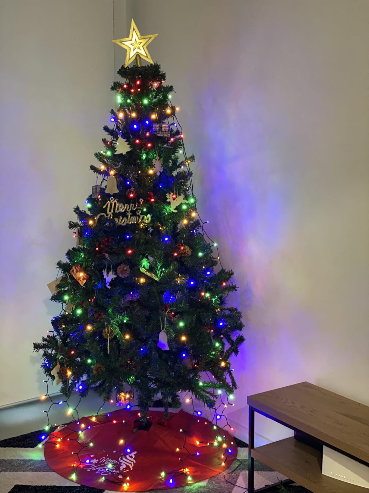 Christmas Tree Lights 280 LED, 2M x 8 Lines Easy to Install Christmas