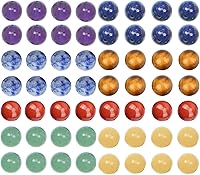 Vista 18 de Cuentas sueltas de 0.315 pulgadas/8mm de piedra natural redonda para hacer joyas con cordón elástico