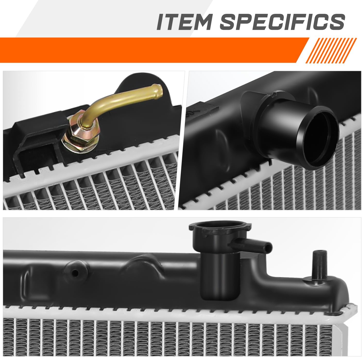 PM PERFORMOTOR Radiators Compatible with 2007-2008 Nissan Maxima, DPI 13005 1-Row Cooling Radiator w/TOC, 28-11/16" W X 15-3/4" H X 5/8" D, 1-3/8" Inlet/Outlet