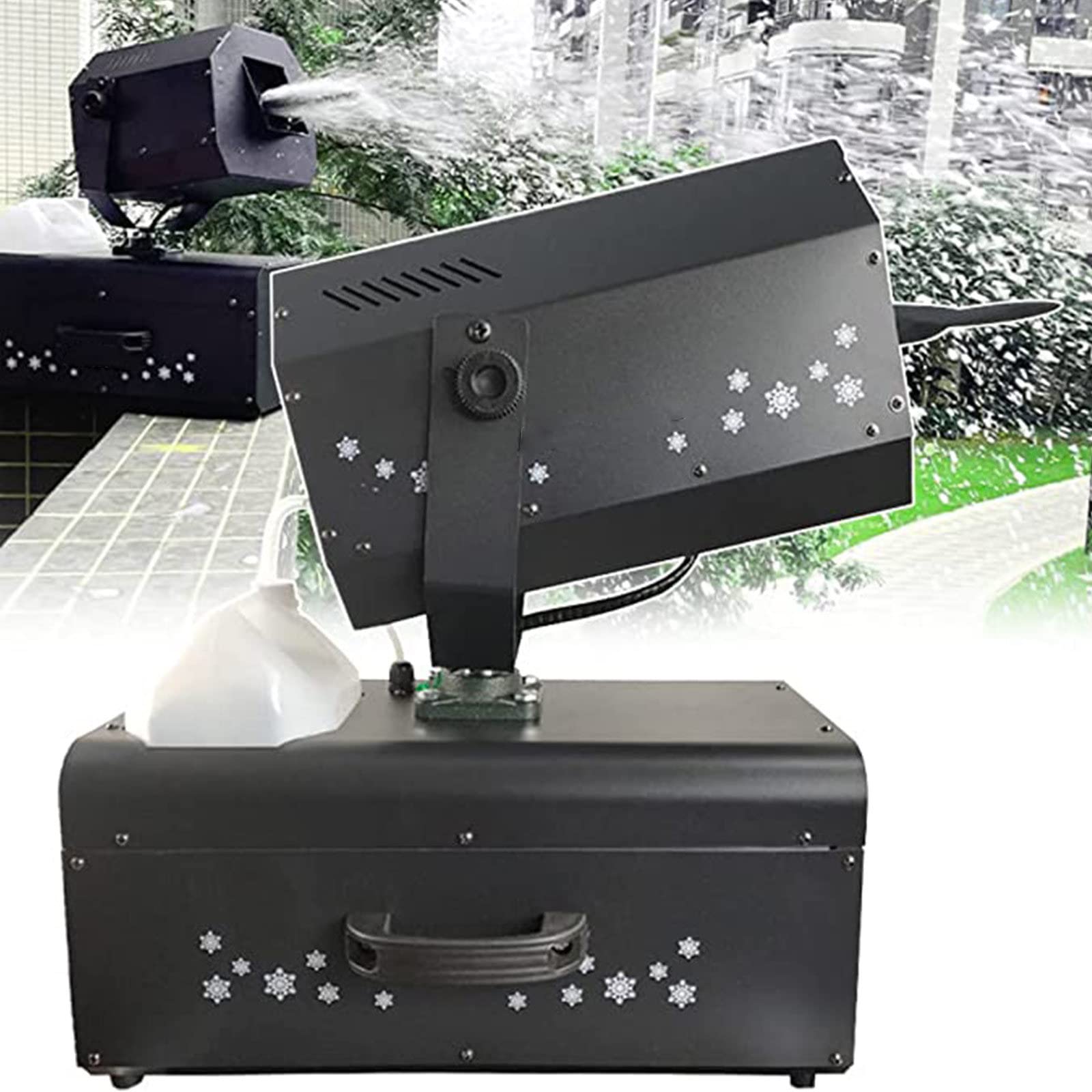 CHUNTIANMEI 2000W Snow Machine, Portable Outdoor and Indoor Stage Snowflake Maker, Adjustable Angle Fake Falling Snowflakes Effect Perfect, for Stage Effect, Christmas, Wedding, Party