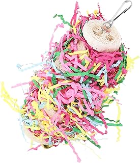 NOLITOY Toys Metal Bird Swing Parrot Chewing Toy Parrot Shredding Toy Bird Cage Toy Hanging Parakeet Toy Parrot Hanging Chew Toy Parrot Cage Chewing Toy Parrot Toy loofah Bird Supplies