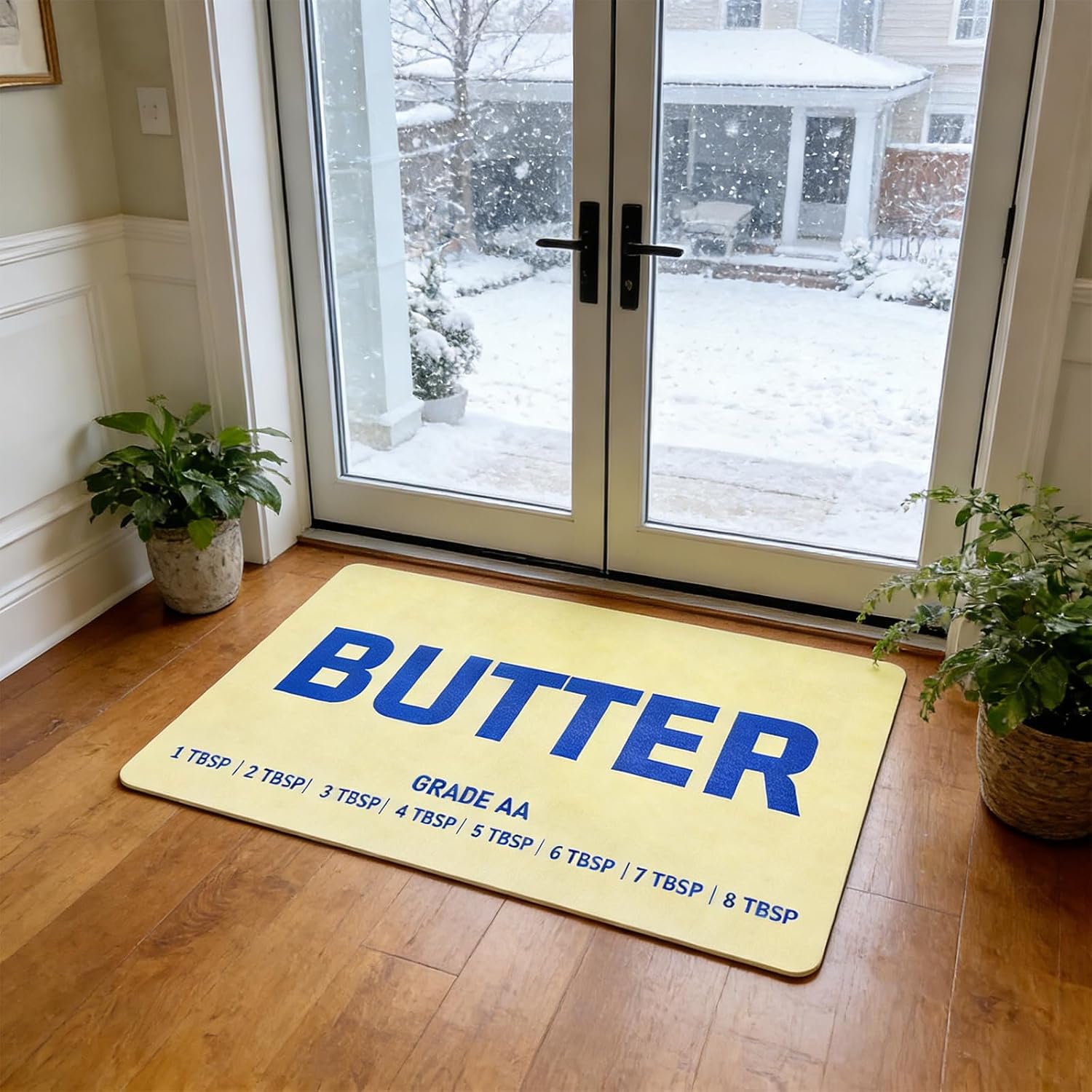 Butter Rug Kitchen Rugs for Floor, Cushioned Anti-Fatigue Kitchen Mat, Non-Slip Comfort Floor Mat for Kitchen Sink, Standing Desk, Office, Laundry Room, Soft Butter Rug Kitchen Floor Mat 17.3" x 28"