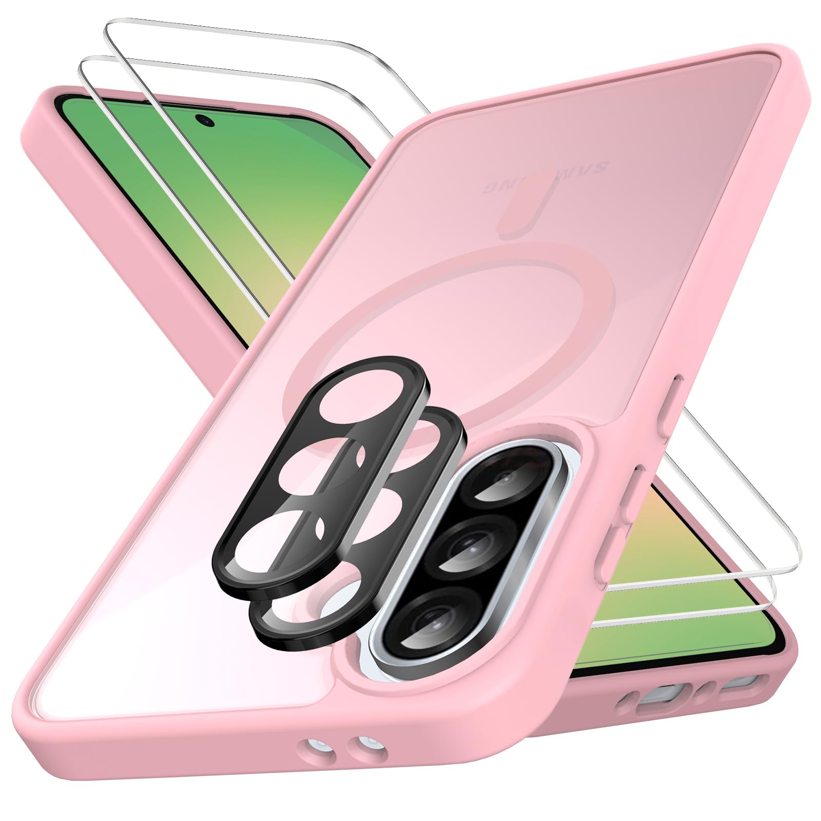 Coque Samsung A56 5G compatible MagSafe avec verre de protection écran - 8