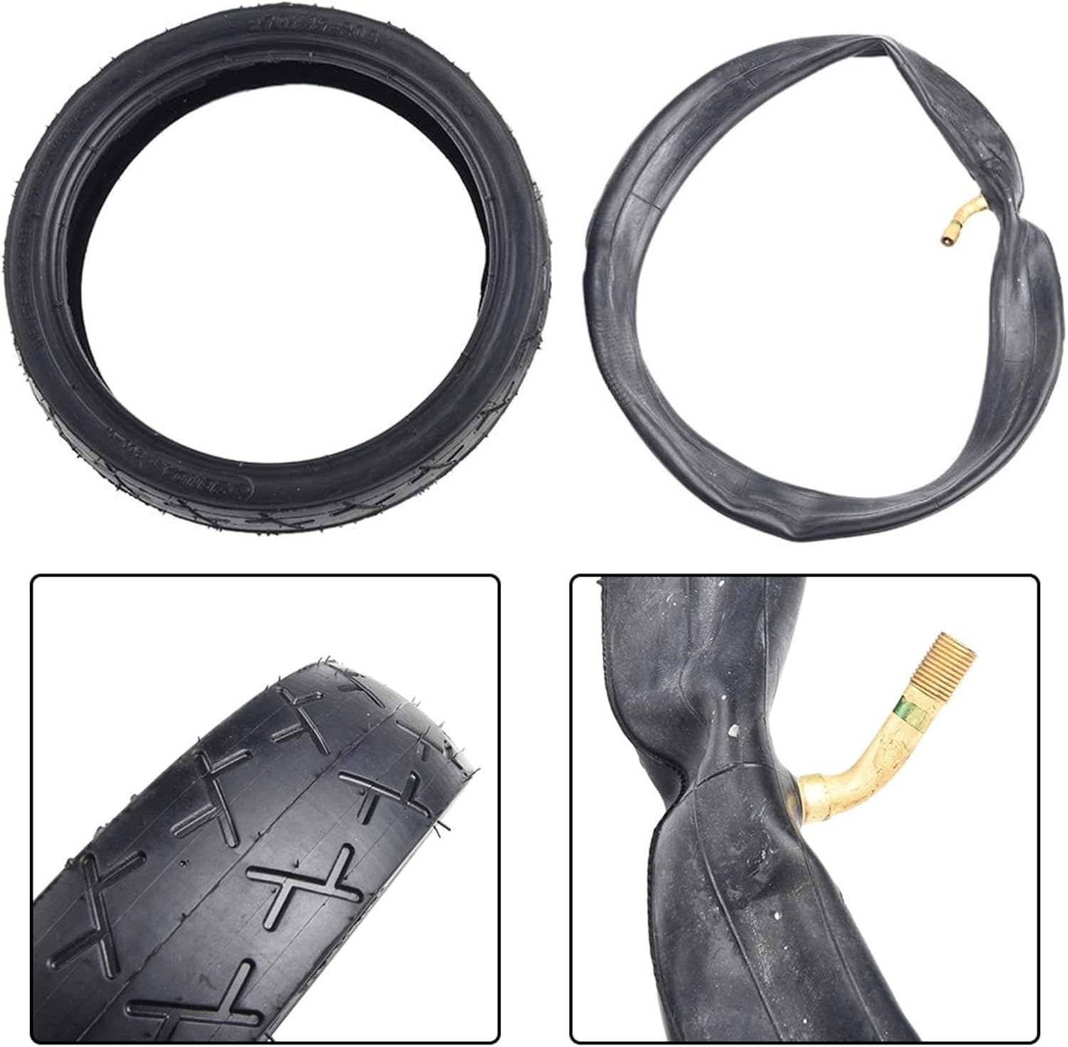 10 Inch Inner Tube & Tire Set 270x47-203 For Baby Carriage Stroller Trolley Replacement Wheels(Inner tube + outer tire)