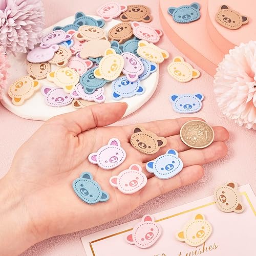 Vista 65 de Cheriswelry 300 piezas de eslabones de madera rectangular con palabra hecha a mano Schima Superba enlaces de madera ovalados etiqueta de rombo 3